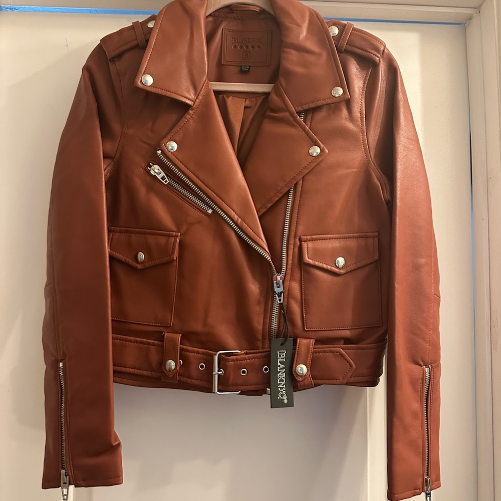 Blank NYC Rust Leather Jacket